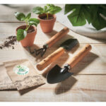 3teiliges Gartenset mit markiertem Druckbereich für Ihr Logo