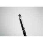 Drehkugelschreiber mit Stylus Schwarz, Detailaufnahme des Materials