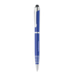 Drehkugelschreiber mit Stylus Blau mit markiertem Druckbereich für Ihr Logo