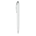Drehkugelschreiber mit Stylus Weiß, Seitenansicht