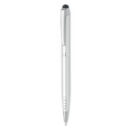 Drehkugelschreiber mit Stylus Silber als Werbeartikel mit Logodruck