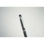 Drehkugelschreiber mit Stylus Silber, Detailaufnahme des Materials