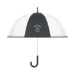 30" Regenschirm Schwarz mit markiertem Druckbereich für Ihr Logo