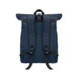 Rolltop-Rucksack 600D Blau, geöffnet dargestellt