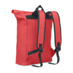Rolltop-Rucksack 600D Rot, Rückansicht