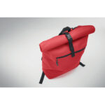 Rolltop-Rucksack 600D Rot, Detailaufnahme des Materials