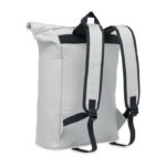 Rolltop-Rucksack 600D Weiß, Rückansicht