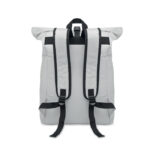 Rolltop-Rucksack 600D Weiß, geöffnet dargestellt
