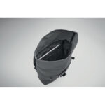 Rolltop-Rucksack 600D Grau, Detailaufnahme des Materials