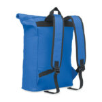 Rolltop-Rucksack 600D Blau, Rückansicht