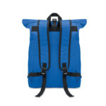 Rolltop-Rucksack 600D Blau, geöffnet dargestellt