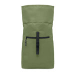 Rolltop-Rucksack 600D Gruen, Seitenansicht