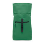 Rolltop-Rucksack 600D Gruen, Seitenansicht