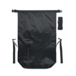 Rolltop-Tasche RPET Schwarz von oben