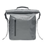 Rolltop-Tasche RPET Grau als Werbeartikel mit Logodruck