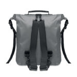 Rolltop-Tasche RPET Grau, Rückansicht
