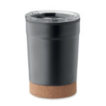 Doppelwandiger Becher 300ml Schwarz als Werbeartikel mit Logodruck