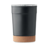 Doppelwandiger Becher 300ml Schwarz von oben