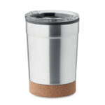 Doppelwandiger Becher 300ml Silber als Werbeartikel mit Logodruck