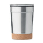Doppelwandiger Becher 300ml Silber von oben