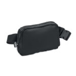 Gürteltasche 300D RPET Schwarz als Werbeartikel mit Logodruck