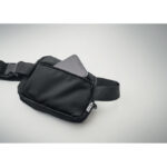 Gürteltasche 300D RPET Schwarz, Detailaufnahme des Materials