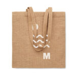 Einkaufstasche Jute mit markiertem Druckbereich für Ihr Logo