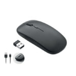 Optische Mouse Schwarz als Werbeartikel mit Logodruck