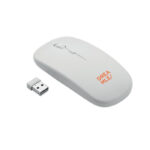 Optische Mouse Weiß mit markiertem Druckbereich für Ihr Logo