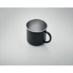 Becher recycelter Edelstahl Schwarz, Detailaufnahme des Materials