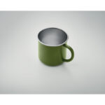Becher recycelter Edelstahl Gruen, Detailaufnahme des Materials