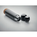 Doppelwandige Flasche 500ml Schwarz, Detailaufnahme des Materials