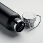 Doppelwandige Flasche 500ml Schwarz, Detailaufnahme des Materials