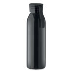 Edelstahlflasche 650ml Schwarz als Werbeartikel mit Logodruck
