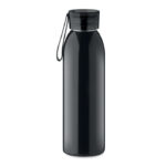 Edelstahlflasche 650ml Schwarz, Rückansicht