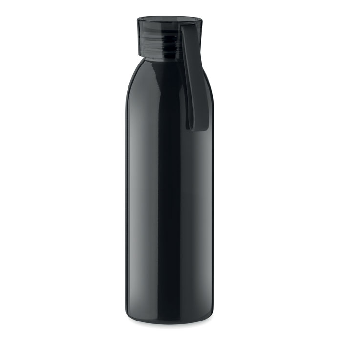Edelstahlflasche 650ml Schwarz als Werbeartikel mit Logodruck