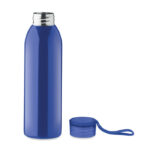 Edelstahlflasche 650ml Blau, geöffnet dargestellt