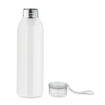 Edelstahlflasche 650ml Weiß, geöffnet dargestellt