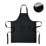 Küchenschürze Organic Cotton Schwarz als Werbeartikel mit Logodruck