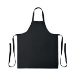 Küchenschürze Organic Cotton Schwarz, Seitenansicht