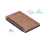 DIN A5 Notizbuch GROWBOOK™ Braun als Werbeartikel mit Logodruck