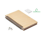 DIN A5 Notizbuch GROWBOOK™ Braun als Werbeartikel mit Logodruck