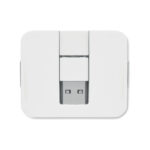 4 Port USB Hub Weiß von oben