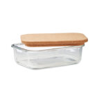 Lunchbox Glas mit Kork, geöffnet dargestellt