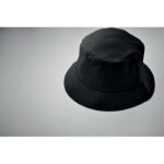 Bucket hat polyester 260g/m² Schwarz, Detailaufnahme des Materials
