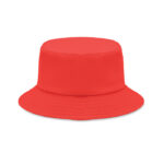 Bucket hat polyester 260g/m² Rot, geöffnet dargestellt