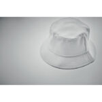 Bucket hat polyester 260g/m² Weiß, Detailaufnahme des Materials