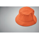 Bucket hat polyester 260g/m² Orange, Detailaufnahme des Materials