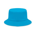 Bucket hat polyester 260g/m² Blau, geöffnet dargestellt