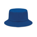 Bucket hat polyester 260g/m² Blau, geöffnet dargestellt
